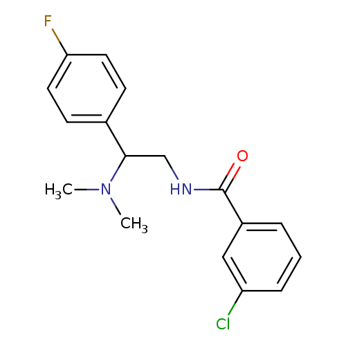 3-chloro-N-[2-(dimethylamino)-2-(4-fluorophenyl)ethyl]benzamide