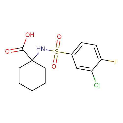 1-([(3-CHLORO-4-FLUOROPHENYL)SULFONYL]AMINO)CYCLOHEXANECARBOXYLIC ACID