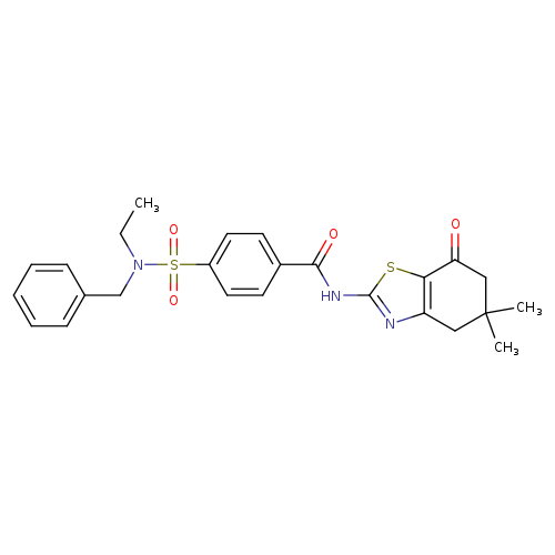 4-[benzyl(ethyl)sulfamoyl]-N-(5,5-dimethyl-7-oxo-4,5,6,7-tetrahydro-1,3-benzothiazol-2-yl)benzamide