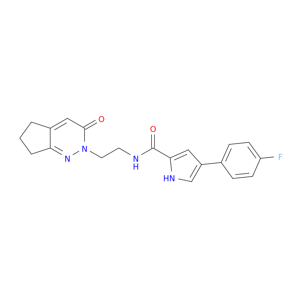 4-(4-fluorophenyl)-N-(2-{3-oxo-2H,3H,5H,6H,7H-cyclopenta[c]pyridazin-2-yl}ethyl)-1H-pyrrole-2-carboxamide