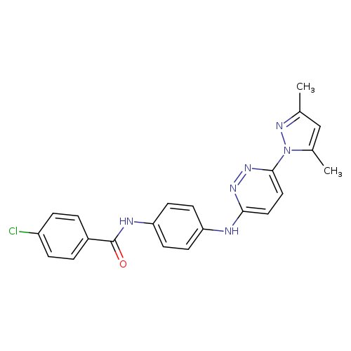 4-chloro-N-(4-{[6-(3,5-dimethyl-1H-pyrazol-1-yl)pyridazin-3-yl]amino}phenyl)benzamide