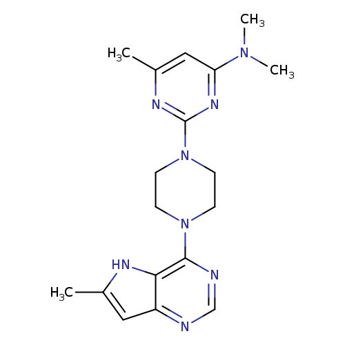 N,N,6-trimethyl-2-(4-{6-methyl-5H-pyrrolo[3,2-d]pyrimidin-4-yl}piperazin-1-yl)pyrimidin-4-amine