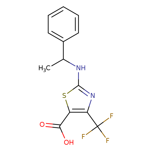 2-((1-Phenylethyl)amino)-4-(trifluoromethyl)thiazole-5-carboxylic acid