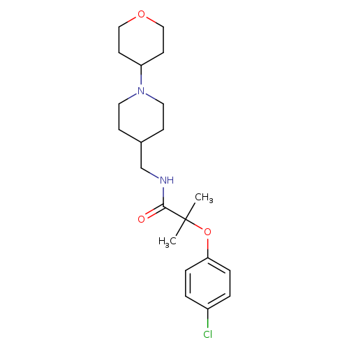 2-(4-chlorophenoxy)-2-methyl-N-{[1-(oxan-4-yl)piperidin-4-yl]methyl}propanamide