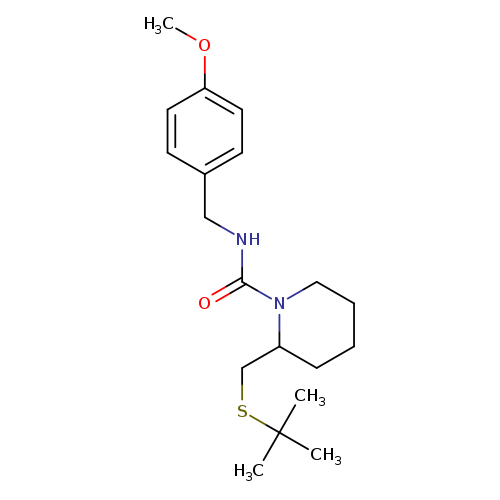 2-[(tert-butylsulfanyl)methyl]-N-[(4-methoxyphenyl)methyl]piperidine-1-carboxamide