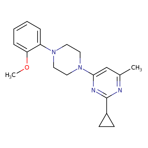 2-cyclopropyl-4-[4-(2-methoxyphenyl)piperazin-1-yl]-6-methylpyrimidine
