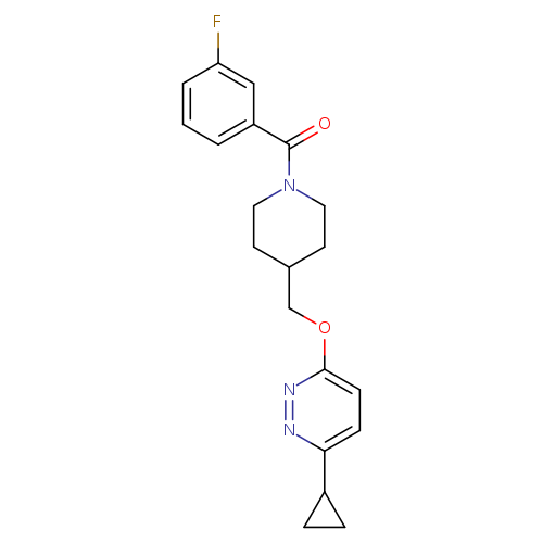3-cyclopropyl-6-{[1-(3-fluorobenzoyl)piperidin-4-yl]methoxy}pyridazine