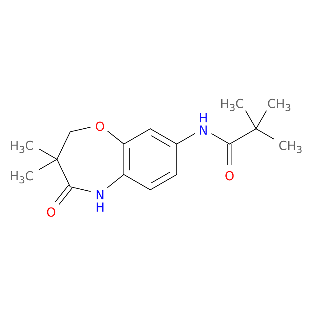 N-(3,3-dimethyl-4-oxo-2,3,4,5-tetrahydro-1,5-benzoxazepin-8-yl)-2,2-dimethylpropanamide