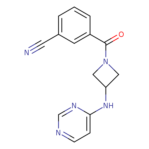 3-{3-[(pyrimidin-4-yl)amino]azetidine-1-carbonyl}benzonitrile