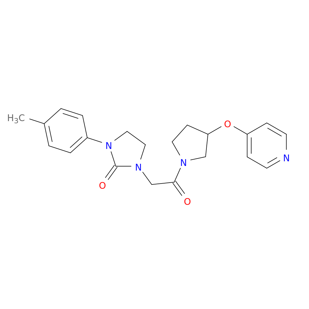 1-(4-methylphenyl)-3-{2-oxo-2-[3-(pyridin-4-yloxy)pyrrolidin-1-yl]ethyl}imidazolidin-2-one