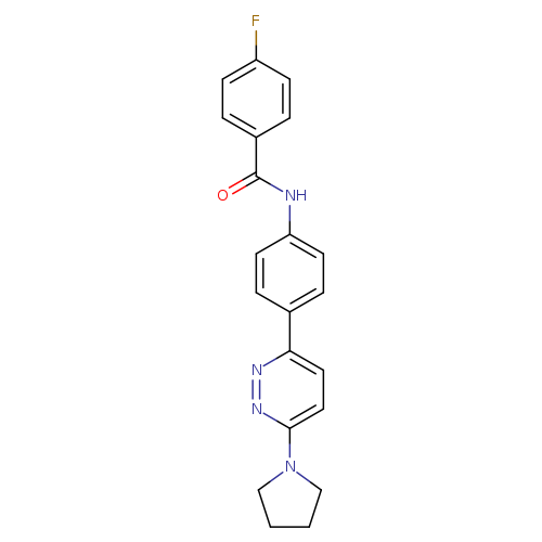 4-fluoro-N-{4-[6-(pyrrolidin-1-yl)pyridazin-3-yl]phenyl}benzamide