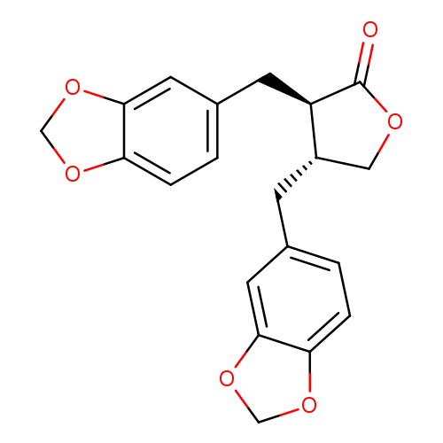 2(3H)-Furanone, 3,4-bis(1,3-benzodioxol-5-ylmethyl)dihydro-, (3R,4R)-