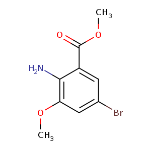 Benzoic acid, 2-amino-5-bromo-3-methoxy-, methyl ester