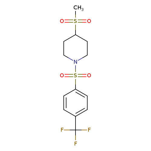 4-methanesulfonyl-1-[4-(trifluoromethyl)benzenesulfonyl]piperidine