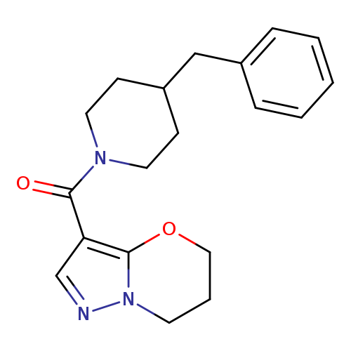4-benzyl-1-{5H,6H,7H-pyrazolo[3,2-b][1,3]oxazine-3-carbonyl}piperidine