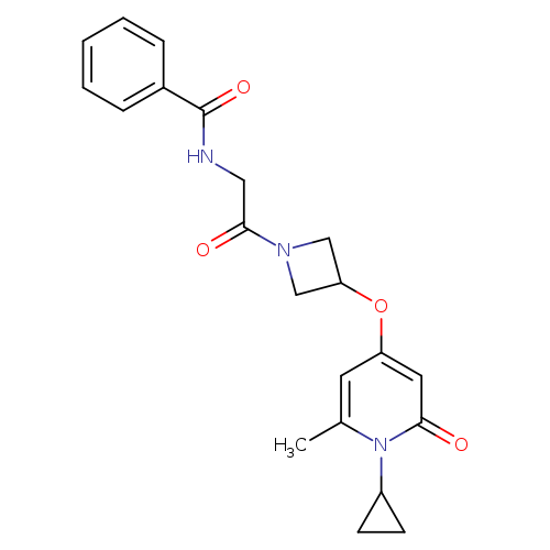 N-(2-{3-[(1-cyclopropyl-6-methyl-2-oxo-1,2-dihydropyridin-4-yl)oxy]azetidin-1-yl}-2-oxoethyl)benzamide