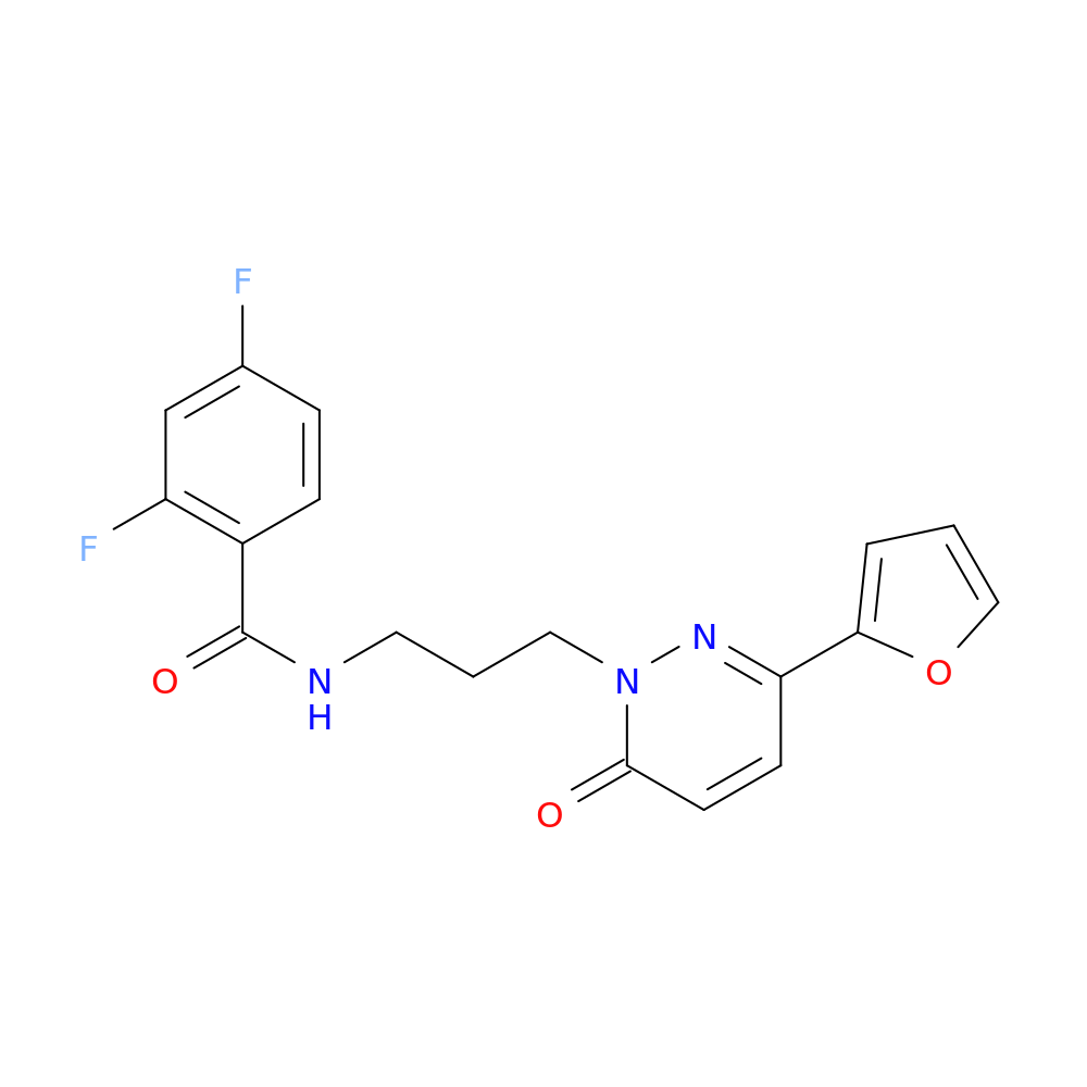 2,4-difluoro-N-{3-[3-(furan-2-yl)-6-oxo-1,6-dihydropyridazin-1-yl]propyl}benzamide