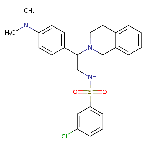 3-chloro-N-{2-[4-(dimethylamino)phenyl]-2-(1,2,3,4-tetrahydroisoquinolin-2-yl)ethyl}benzene-1-sulfonamide