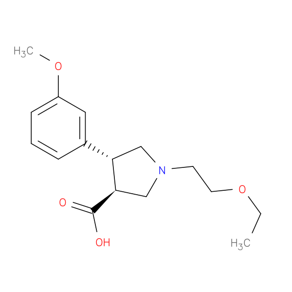(3S,4R)-1-(2-Ethoxyethyl)-4-(3-methoxyphenyl)pyrrolidine-3-carboxylic acid