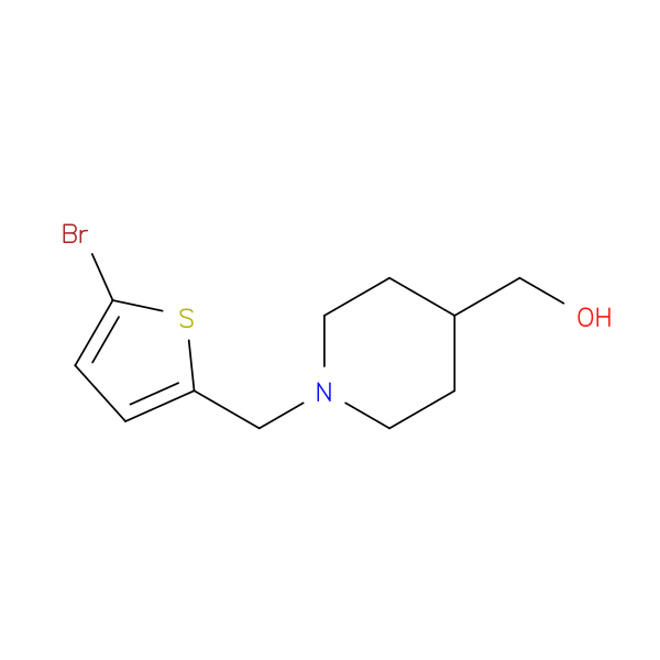 {1-[(5-bromothiophen-2-yl)methyl]piperidin-4-yl}methanol