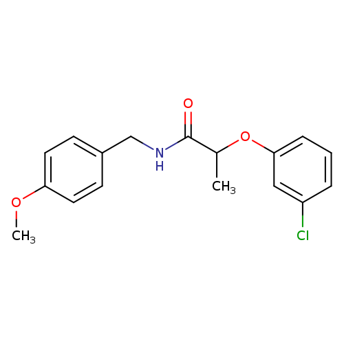2-(3-chlorophenoxy)-N-(4-methoxybenzyl)propanamide