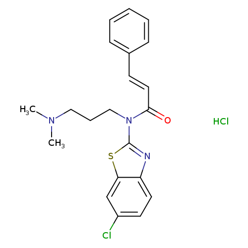 (2E)-N-(6-chloro-1,3-benzothiazol-2-yl)-N-[3-(dimethylamino)propyl]-3-phenylprop-2-enamide hydrochloride