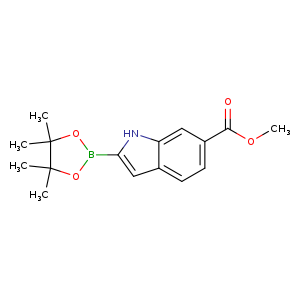 1H-Indole-6-carboxylic acid, 2-(4,4,5,5-tetramethyl-1,3,2-dioxaborolan-2-yl)-, methyl ester