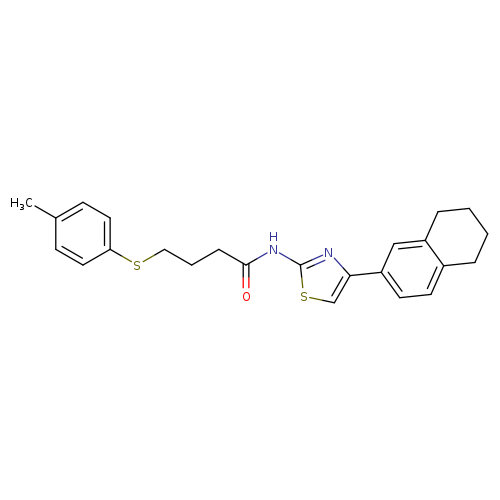 4-[(4-methylphenyl)sulfanyl]-N-[4-(5,6,7,8-tetrahydronaphthalen-2-yl)-1,3-thiazol-2-yl]butanamide