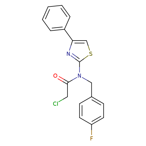 2-chloro-N-[(4-fluorophenyl)methyl]-N-(4-phenyl-1,3-thiazol-2-yl)acetamide