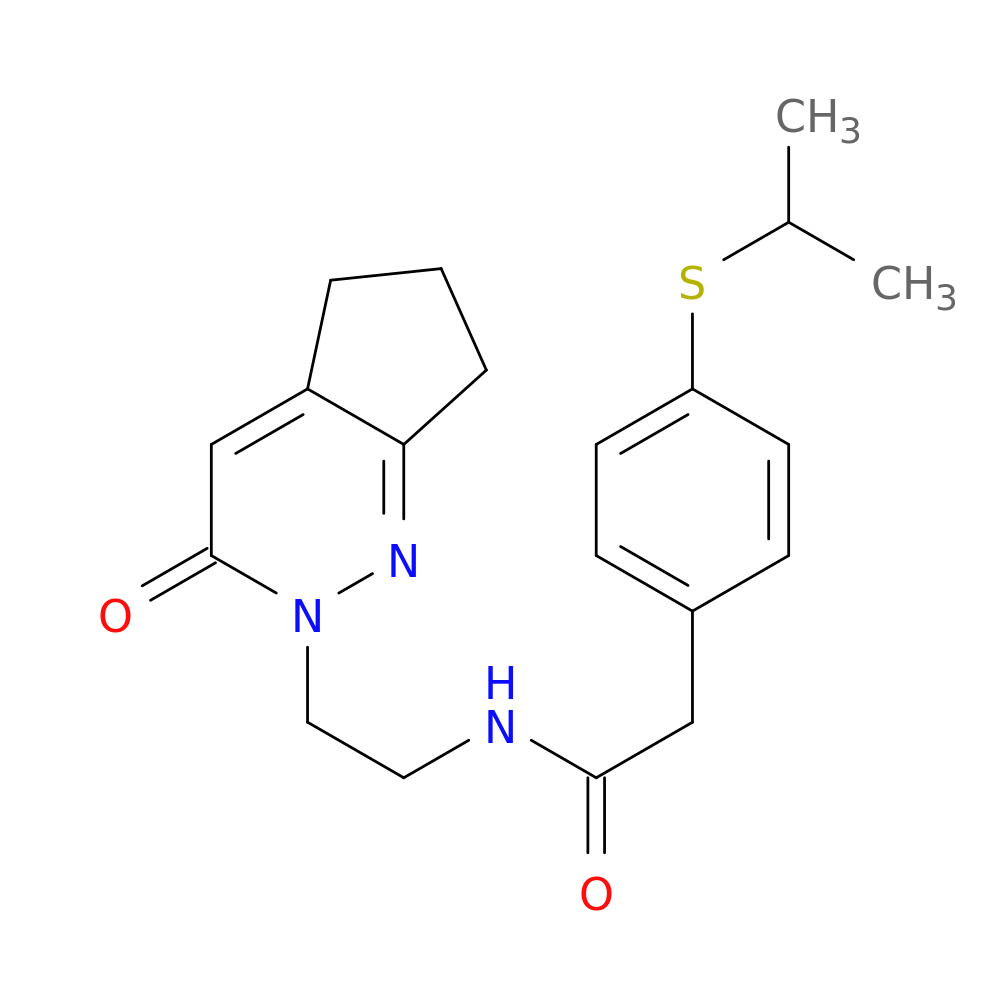 N-(2-{3-oxo-2H,3H,5H,6H,7H-cyclopenta[c]pyridazin-2-yl}ethyl)-2-[4-(propan-2-ylsulfanyl)phenyl]acetamide