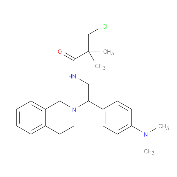 3-chloro-N-{2-[4-(dimethylamino)phenyl]-2-(1,2,3,4-tetrahydroisoquinolin-2-yl)ethyl}-2,2-dimethylpropanamide