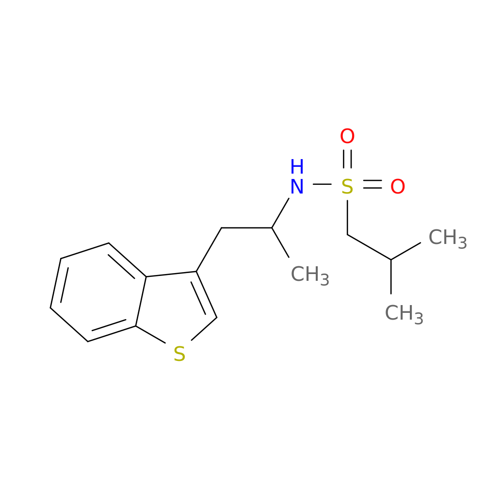 N-[1-(1-benzothiophen-3-yl)propan-2-yl]-2-methylpropane-1-sulfonamide