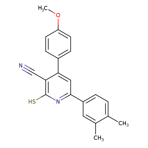 6-(3,4-dimethylphenyl)-2-mercapto-4-(4-methoxyphenyl)nicotinonitrile