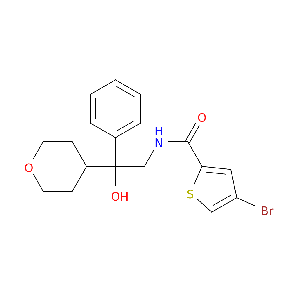 4-bromo-N-[2-hydroxy-2-(oxan-4-yl)-2-phenylethyl]thiophene-2-carboxamide