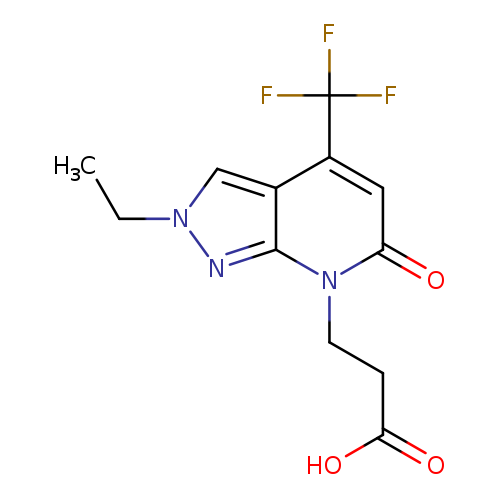 3-(2-Ethyl-6-oxo-4-(trifluoromethyl)-2H-pyrazolo[3,4-b]pyridin-7(6H)-yl)propanoic acid