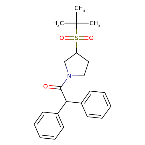 1-[3-(2-methylpropane-2-sulfonyl)pyrrolidin-1-yl]-2,2-diphenylethan-1-one