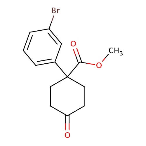 Cyclohexanecarboxylic acid, 1-(3-bromophenyl)-4-oxo-, methyl ester