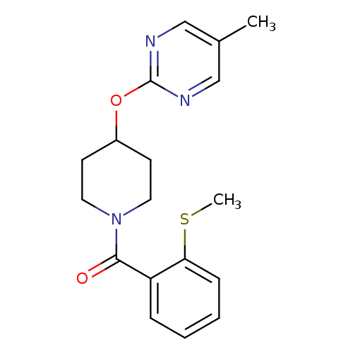 5-methyl-2-({1-[2-(methylsulfanyl)benzoyl]piperidin-4-yl}oxy)pyrimidine