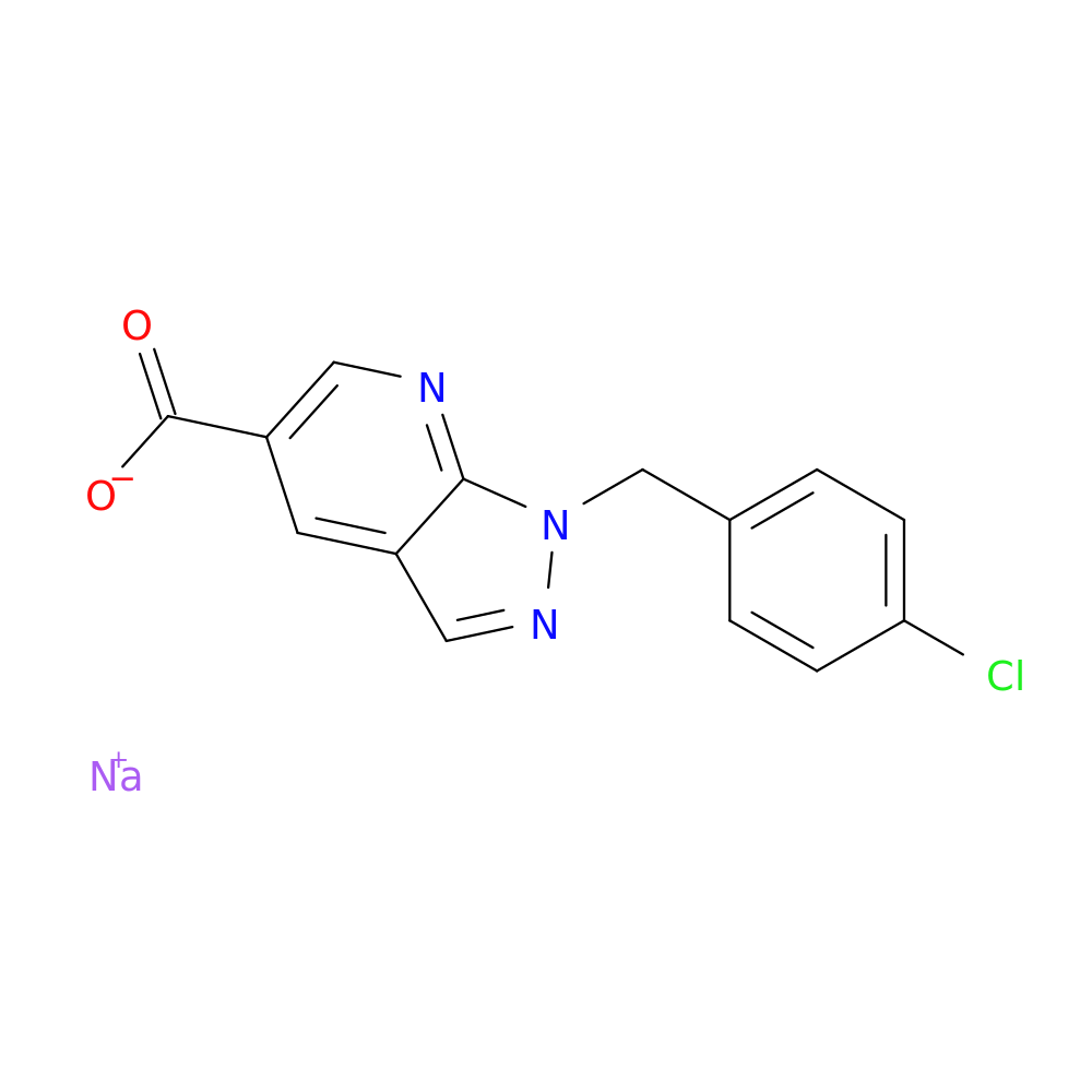 sodium 1-[(4-chlorophenyl)methyl]-1H-pyrazolo[3,4-b]pyridine-5-carboxylate