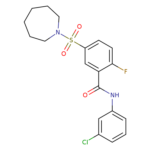 5-(azepane-1-sulfonyl)-N-(3-chlorophenyl)-2-fluorobenzamide