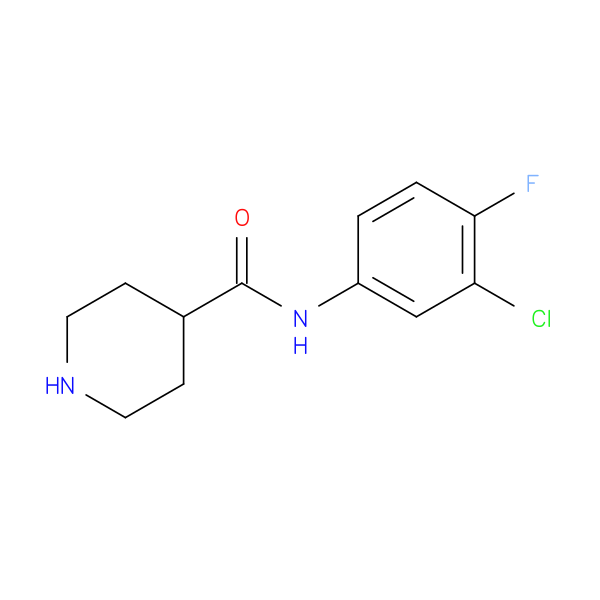 N-(3-chloro-4-fluorophenyl)piperidine-4-carboxamide