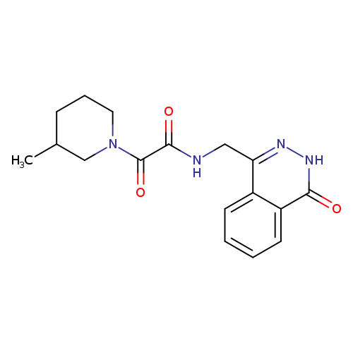 2-(3-methylpiperidin-1-yl)-2-oxo-N-[(4-oxo-3,4-dihydrophthalazin-1-yl)methyl]acetamide
