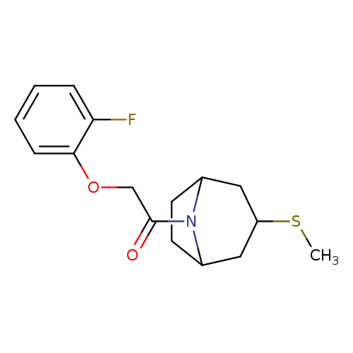 2-(2-fluorophenoxy)-1-[3-(methylsulfanyl)-8-azabicyclo[3.2.1]octan-8-yl]ethan-1-one