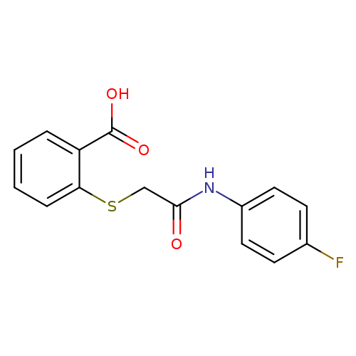2-({[(4-fluorophenyl)carbamoyl]methyl}sulfanyl)benzoic acid