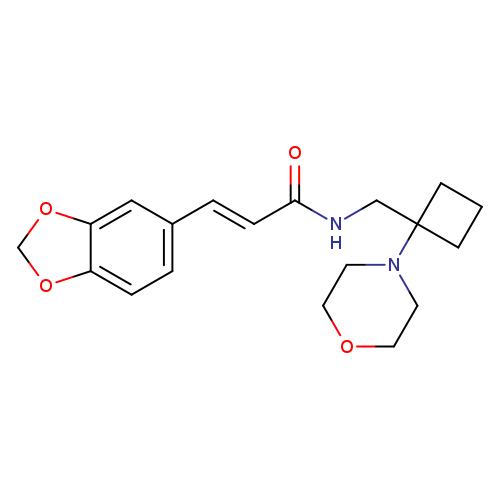 (2E)-3-(2H-1,3-benzodioxol-5-yl)-N-{[1-(morpholin-4-yl)cyclobutyl]methyl}prop-2-enamide