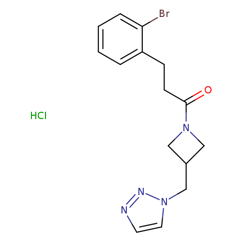 3-(2-bromophenyl)-1-{3-[(1H-1,2,3-triazol-1-yl)methyl]azetidin-1-yl}propan-1-one hydrochloride