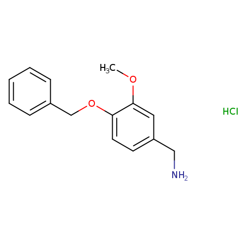 Benzenemethanamine, 3-methoxy-4-(phenylmethoxy)-, hydrochloride (1:1)