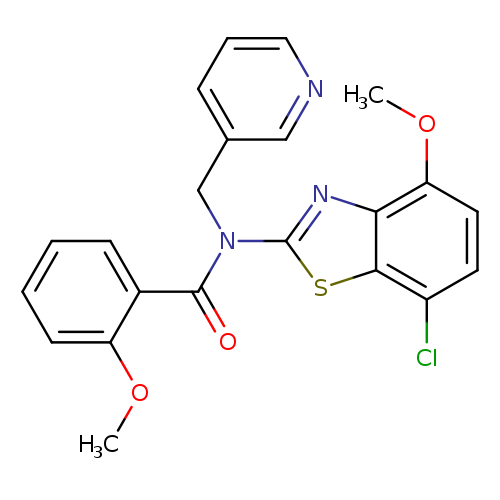 N-(7-chloro-4-methoxy-1,3-benzothiazol-2-yl)-2-methoxy-N-[(pyridin-3-yl)methyl]benzamide
