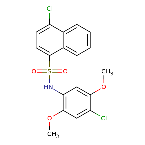 4-chloro-N-(4-chloro-2,5-dimethoxyphenyl)naphthalene-1-sulfonamide