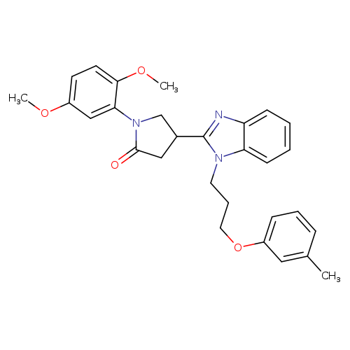 1-(2,5-dimethoxyphenyl)-4-{1-[3-(3-methylphenoxy)propyl]-1H-1,3-benzodiazol-2-yl}pyrrolidin-2-one